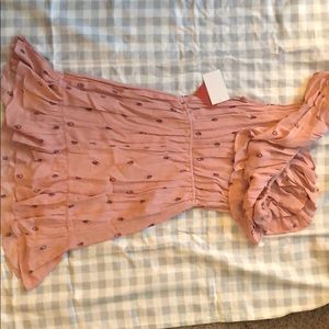 NWT blush colored one shoulder dress
